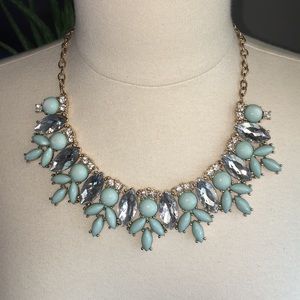 Light blue costume jewelry necklace